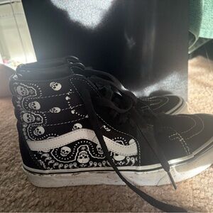 Vans Black and White High-Top Sneakers